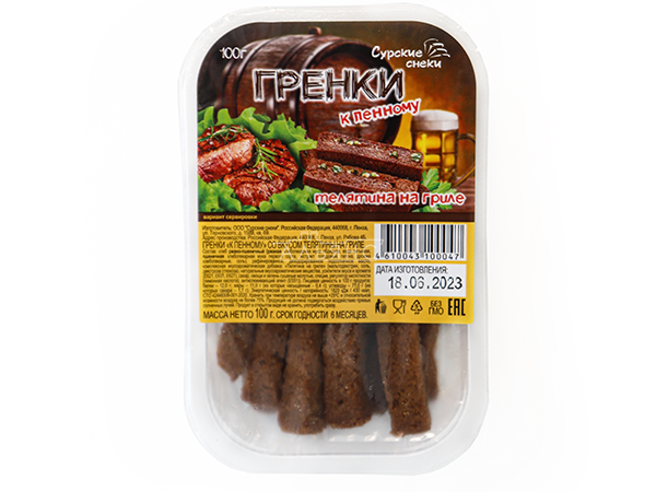 Сурские гренки Телятина на гриле (100 гр) в Череповце