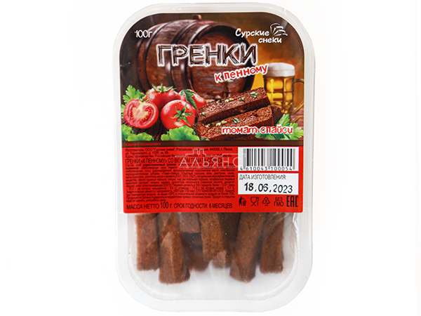 Сурские гренки Томат спайси (100 гр) в Череповце